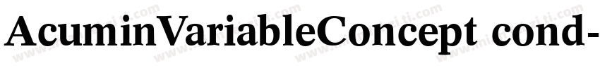 AcuminVariableConcept cond字体转换